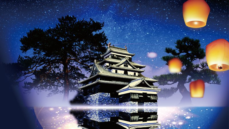 水鏡 松江城